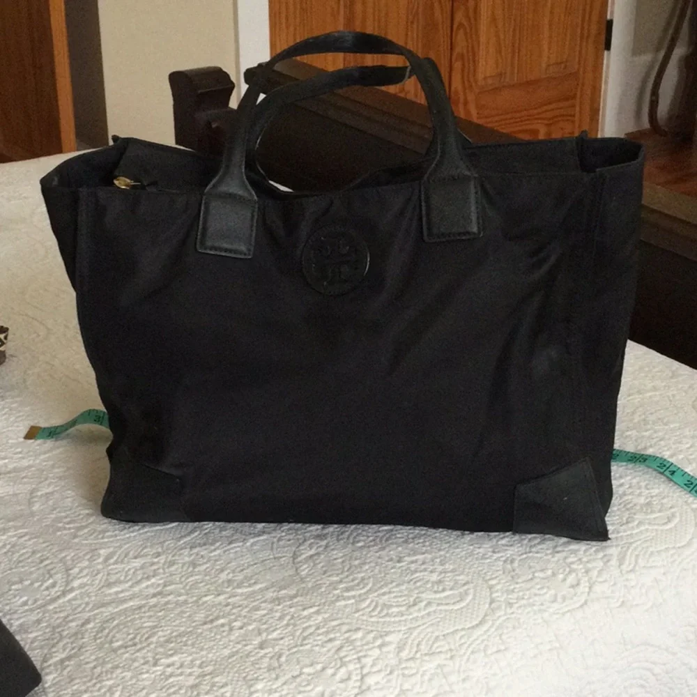 Tory Burch Black Nylon Laptop Tote